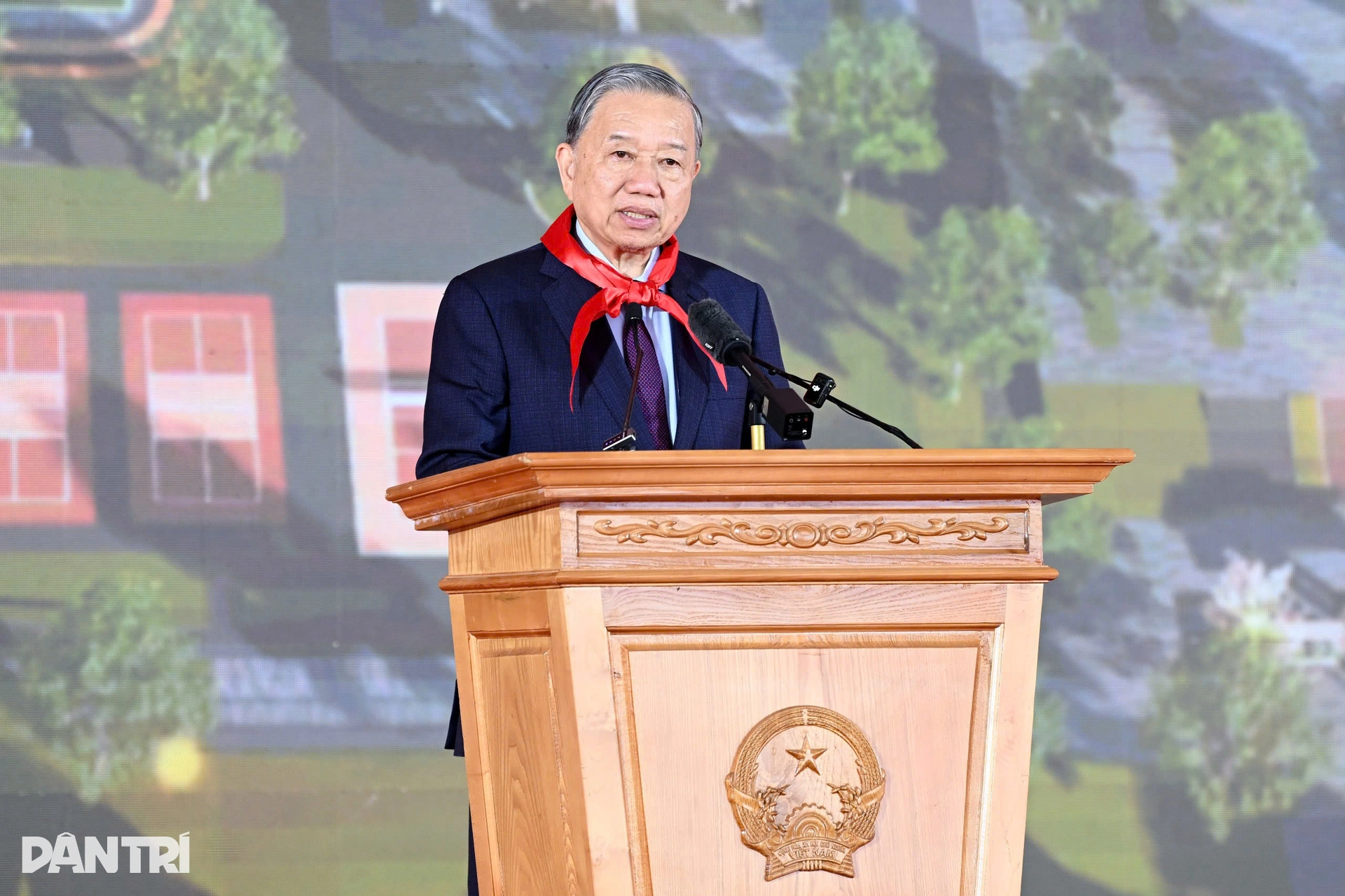 Tổng Bí thư Tô Lâm dự lễ khánh thành trường nội trú hiện đại nhất vùng biên - 6