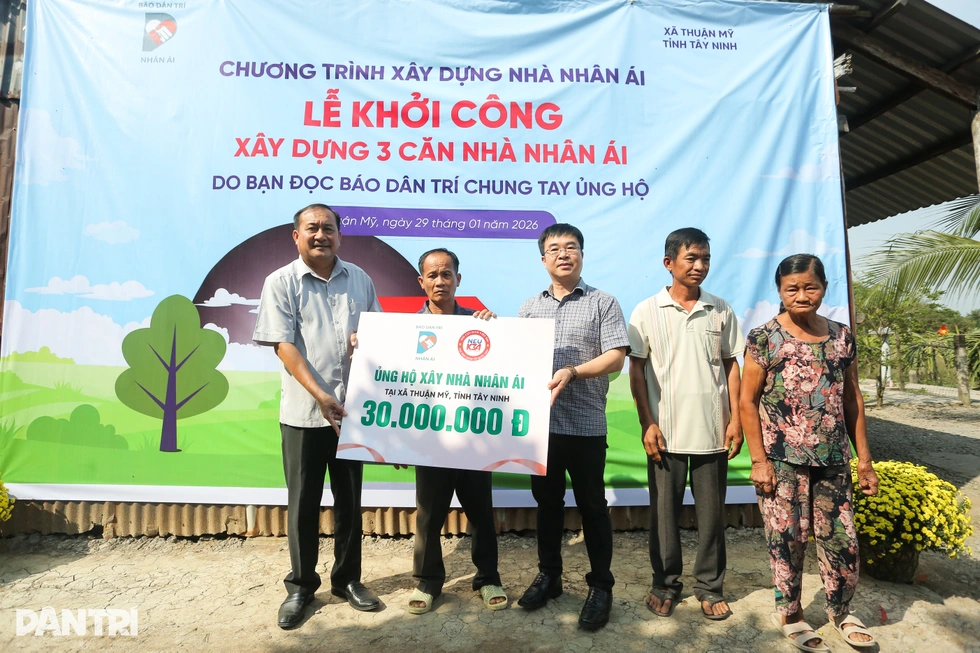 Báo Dân trí khởi công xây dựng 3 căn nhà Nhân ái ở Tây Ninh - 2 Báo Dân trí khởi công xây dựng 3 căn nhà Nhân ái ở Tây Ninh - 2