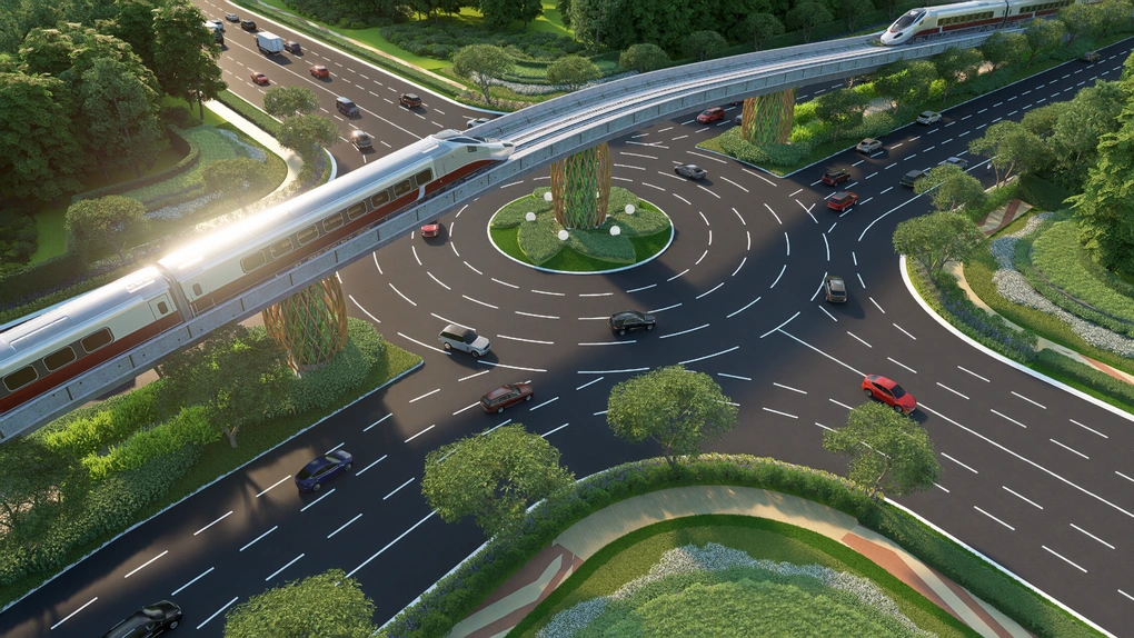 Tiến độ của tuyến đường 10 làn xe kết hợp tàu LRT tại Phú Quốc do Sun Group xây dựng - 4